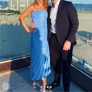 A.L.C Blue strapless Andie Dress